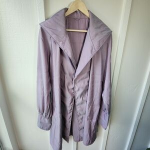 Mycra Pac Water Coat Lavender Reversible Circle Accent And Solid Size S/M